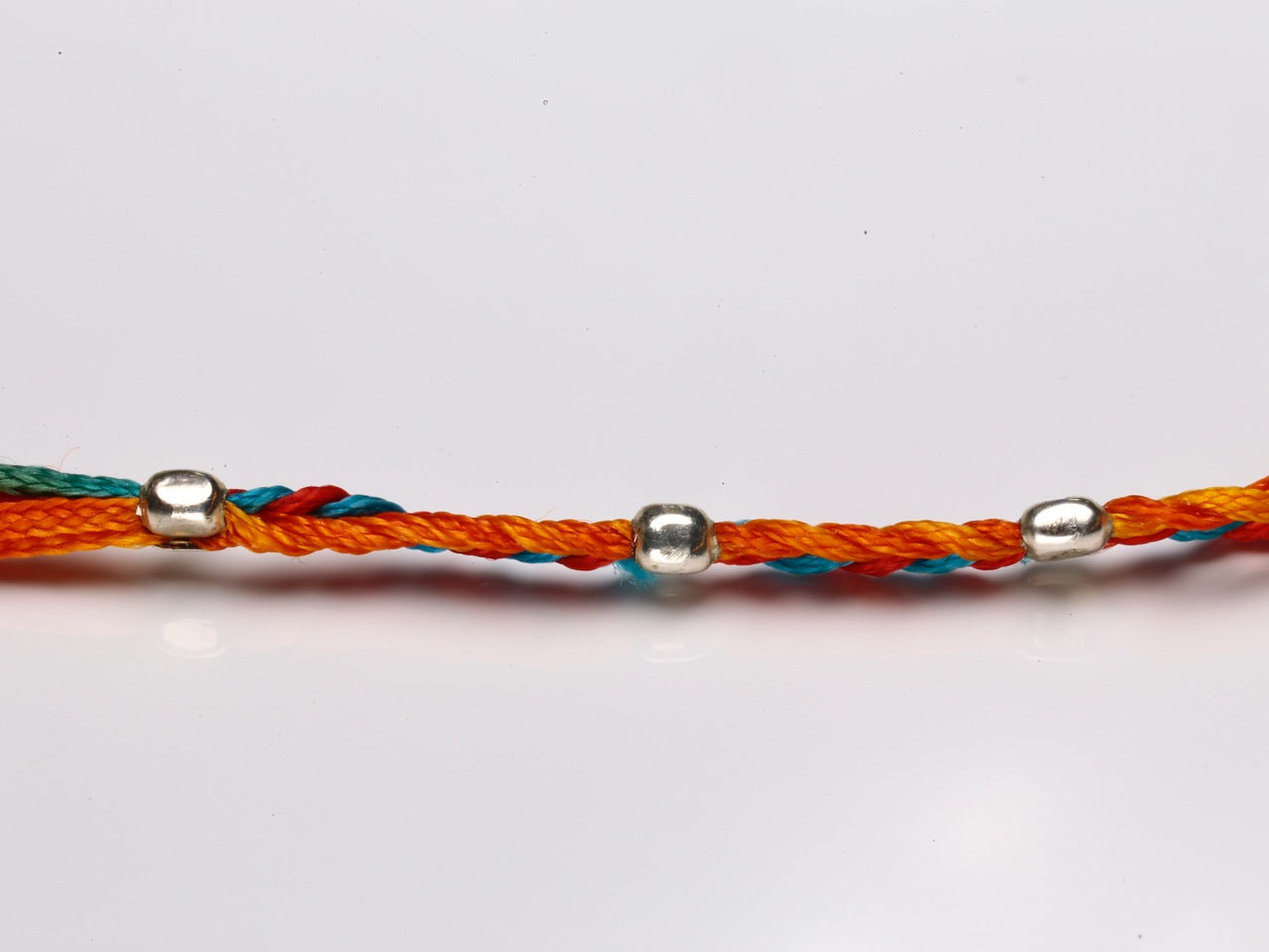 Silver Beads Rainbow Bracelet(short)