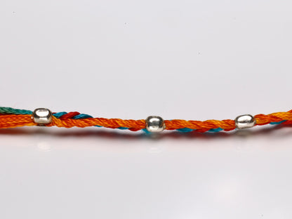 Silver Beads Rainbow Bracelet(short)