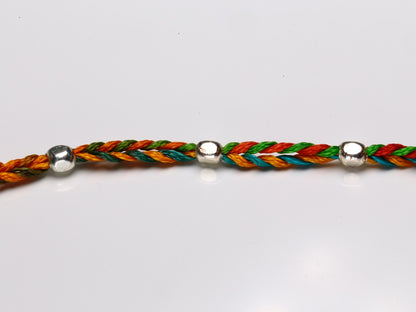 Silver Beads Rainbow Bracelet(long)