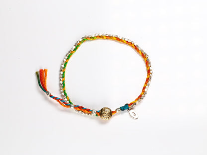 Silver Beads Rainbow Bracelet(short)