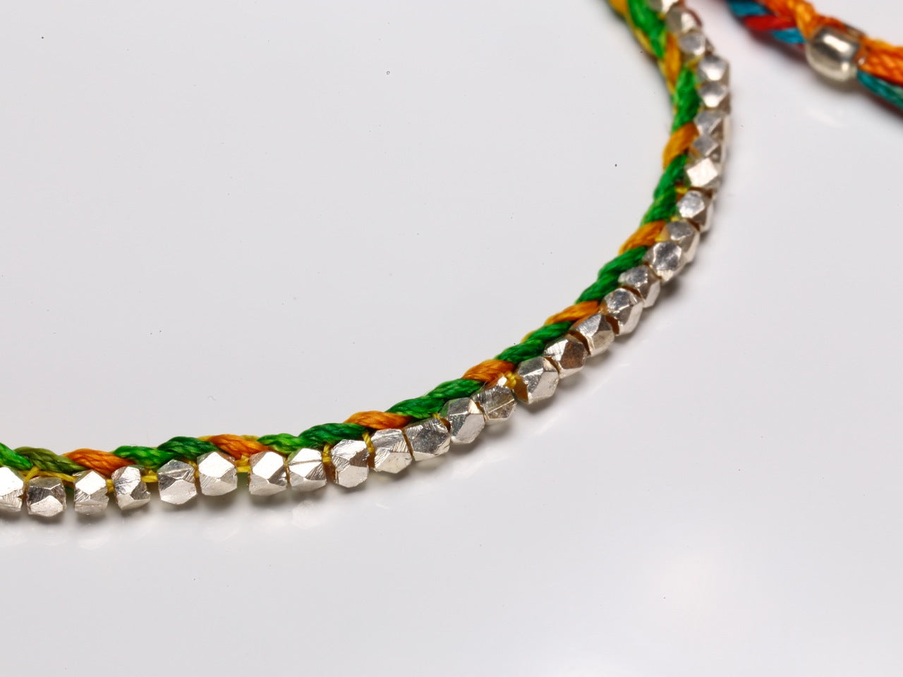 Silver Beads Rainbow Bracelet(short)