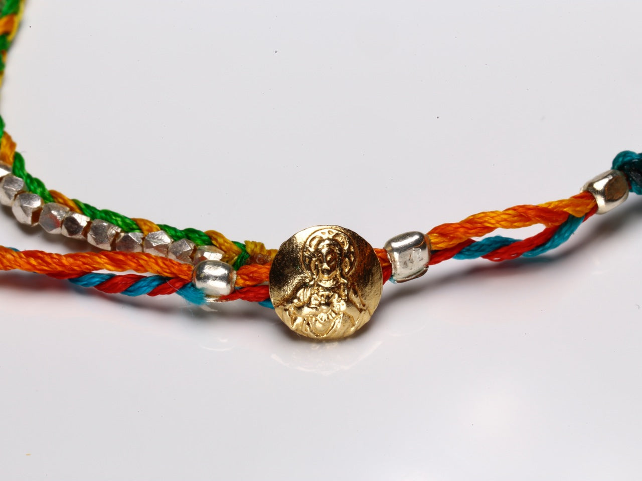 Silver Beads Rainbow Bracelet(short)